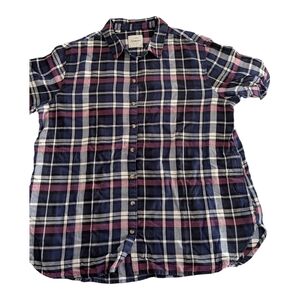 Jachs Women's Plaid Flannel Shirt with Pockets